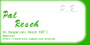 pal resch business card